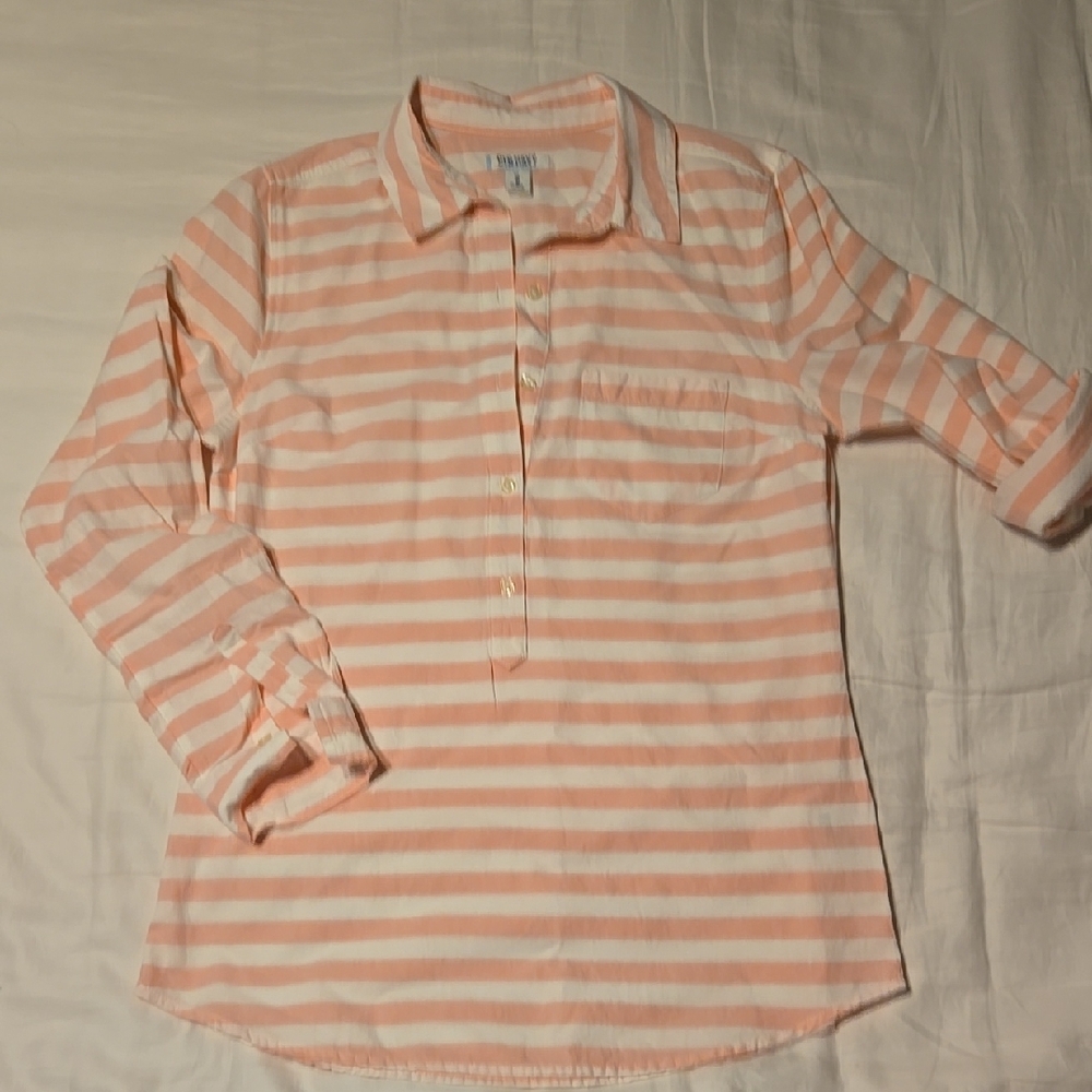 Old Navy Pink and White Button Down Shirt